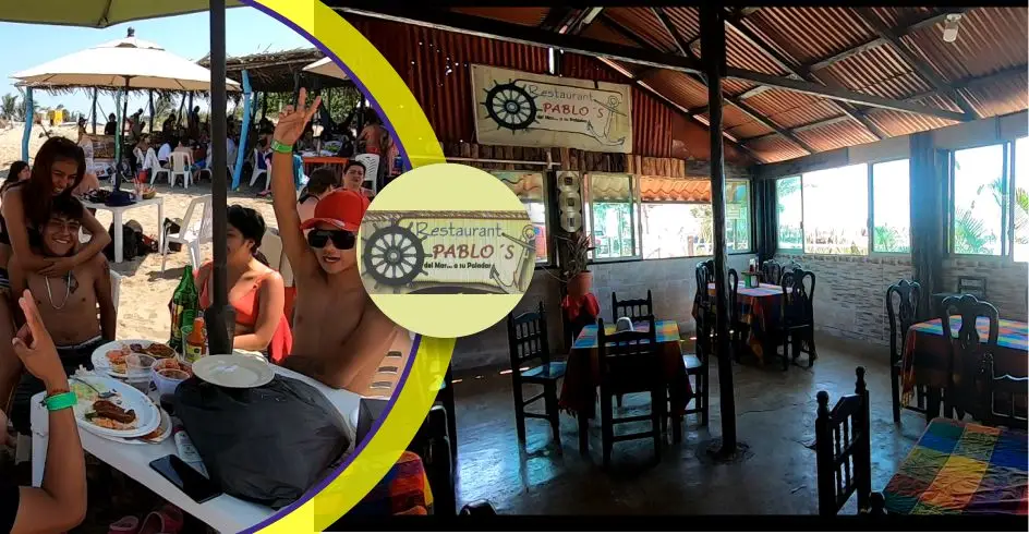 Restaurante Pablos en Tecolutla con Palapas y Playa