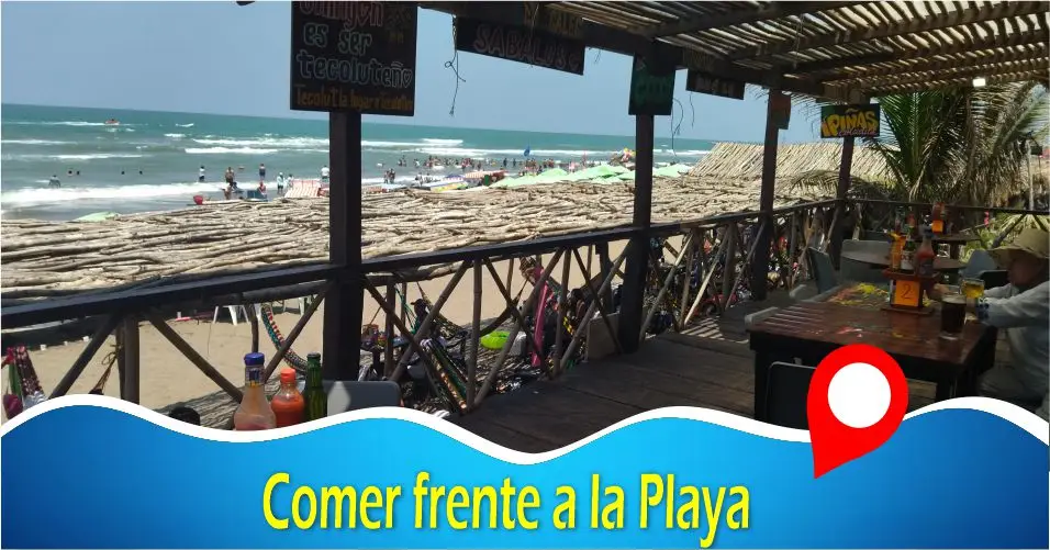 Hermos Vista al Mar para comer frente a Playa