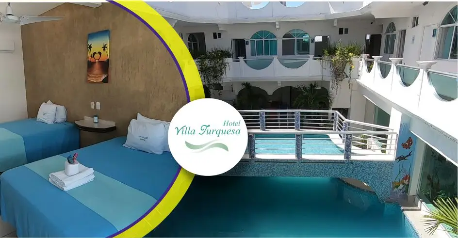 Hotel Villa Turquesa en Tecolutla con Mar