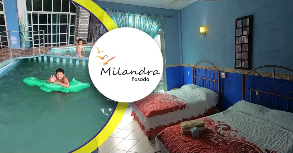 Hotel con alberca y habitaciones bonitas en Tecolutla Posada Milandra