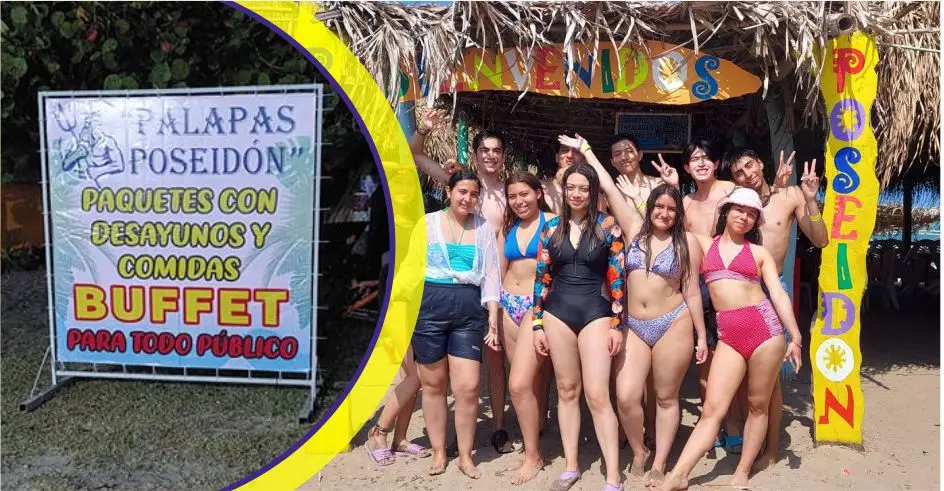 Bienvenidos a Tecolutla, Palapas Poseidón, los recibe con los brazos abiertos para disfrutar su día de Playa en Familia