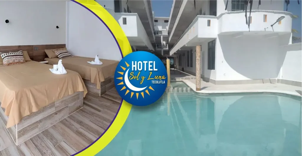 Hotel Sol y Luna Tecolutla te invita a disfrutar de un fin de semana en la Playa. alberca y cómodas habitaciones